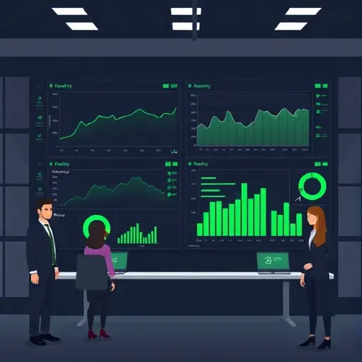 abstract illustration of AI benchmarking, dashboards with metrics like accuracy, F1, ROC-#94d3a2