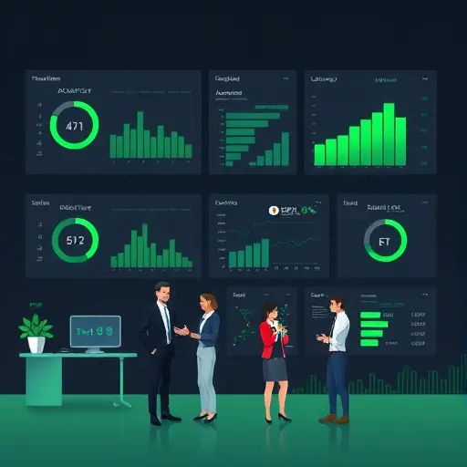 abstract illustration of an AI testing pipeline with dashboards showing accuracy, recall, F1, latency gauges, green accent (#94d3a2)