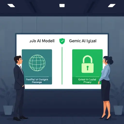 animated illustration of a comparison board showing generic AI model icons (no logos) side-by-