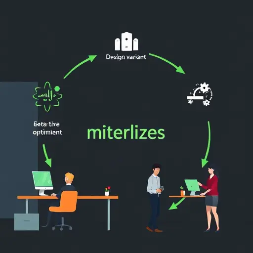 modern iterative optimization cycle illustration for CTAs: design variant, launch experiment, measure KPIs, analyze segments, iterate; dark theme UI; green accent #94d3a2; clean minimal style; no text