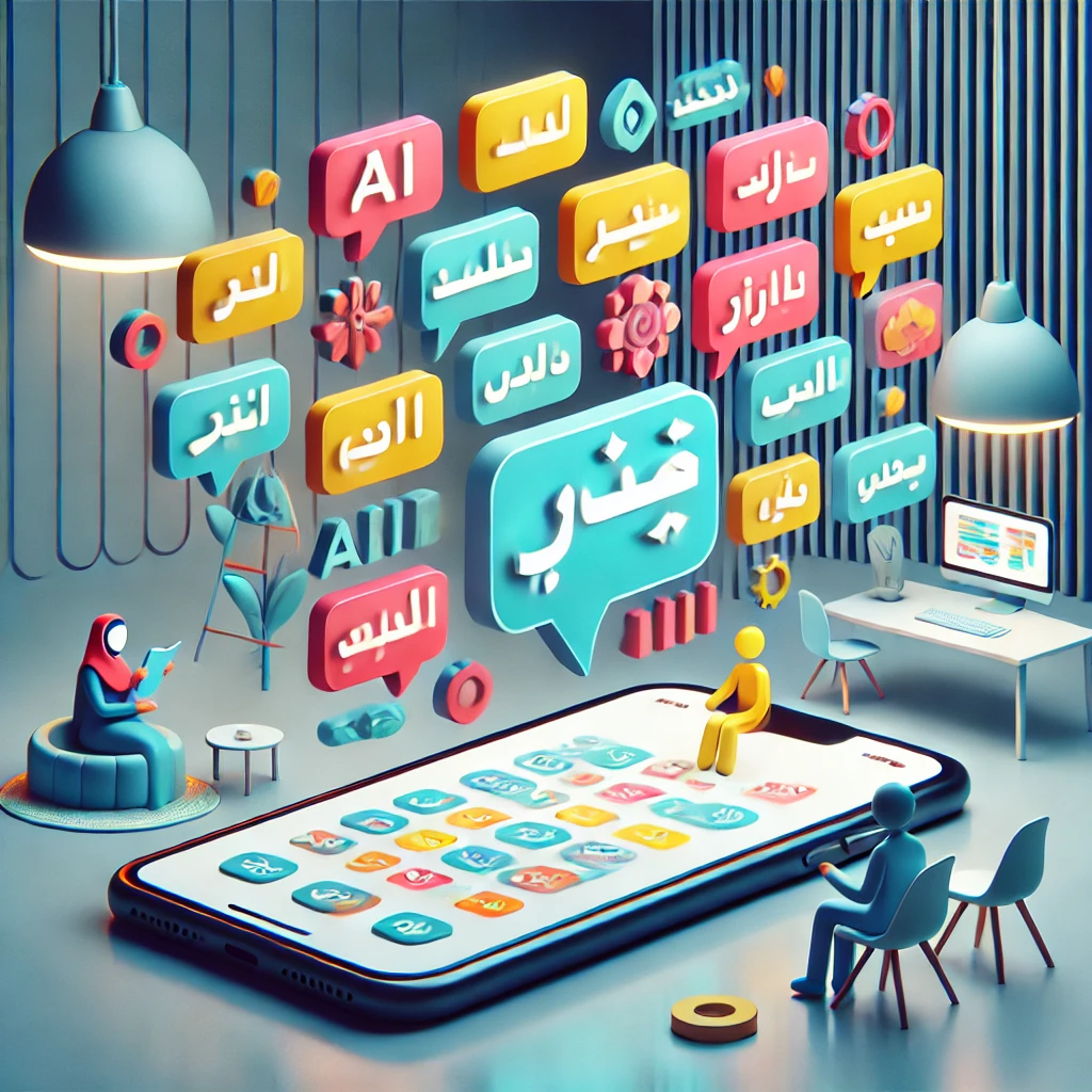 animated illustration of an AI-