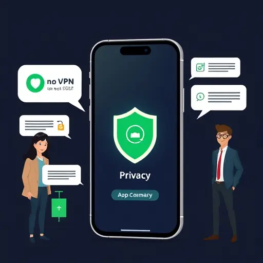 animated smartphone UI with AI chatbot bubbles and a shield icon indicating privacy and 