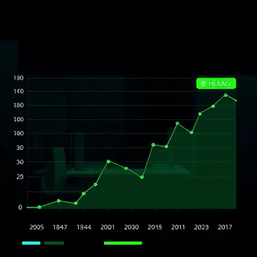 animated line chart of lab test trends over time, HbA1