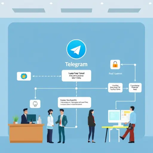 animated flow diagram of a Telegram content bot: Telegram logo to a lightweight backend (Node.js/Python) to AI cloud (GapGPT) to output text, captions, images;