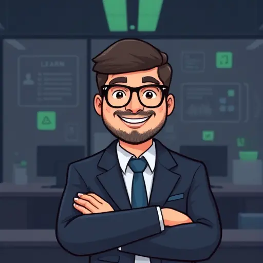 illustration of a happy learner using AI reading improvements: progress badges, goal tracker, and study tips cards, dark theme with green highlights, no text