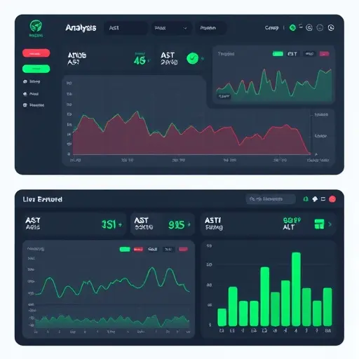 (AST and ALT)/flat style, no real people