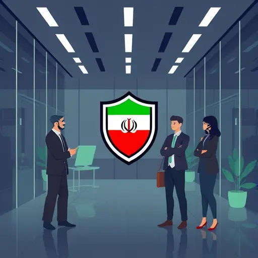 abstract illustration of image licensing and watermarking in AI, shield icon, C2