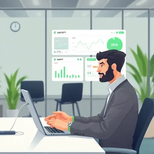modern Iranian student using GapGPT AI platform to solve math equations instantly, animated dashboard UI, green accent, text-free