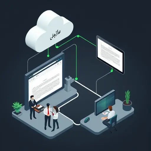 isometric illustration of multi-platform OCR workflow: