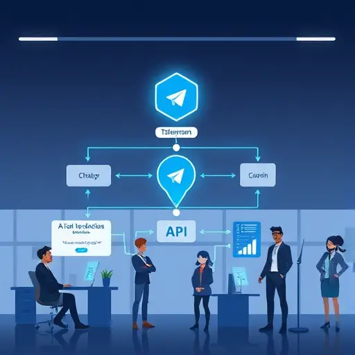 animated flow diagram of a Telegram bot connecting to AI models (ChatGPT, Claude, Gemini)