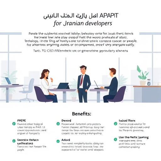abstract infographic illustrating benefits of using local AI API (GapGPT)