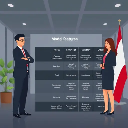 animated comparison chart of model features: