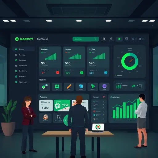 animated GapGPT-style dashboard concept with model selection cards (GPT-4o, Claude, Gemini), Persian UI elements, dark theme