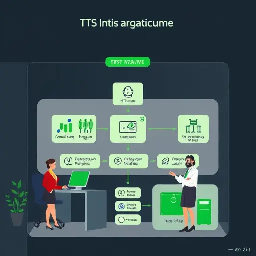 diagram illustration of TTS integration architecture: client using WebSocket/HTTP chunk streaming, server normalizing SSML, CDN with pre-signed URLs, fallback voice routing;