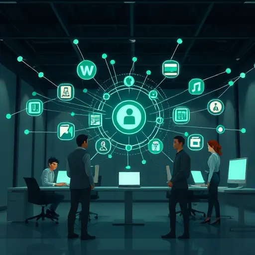 futuristic multi-modal AI model illustration, transformer with mixture-of-experts nodes, icons of text, image, audio, and video connected in a neural network, dark theme matching #171717