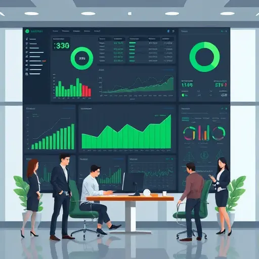 abstract illustration of AI benchmarking dashboard, charts and metrics panels, dark UI with green accents matching #94d3a2