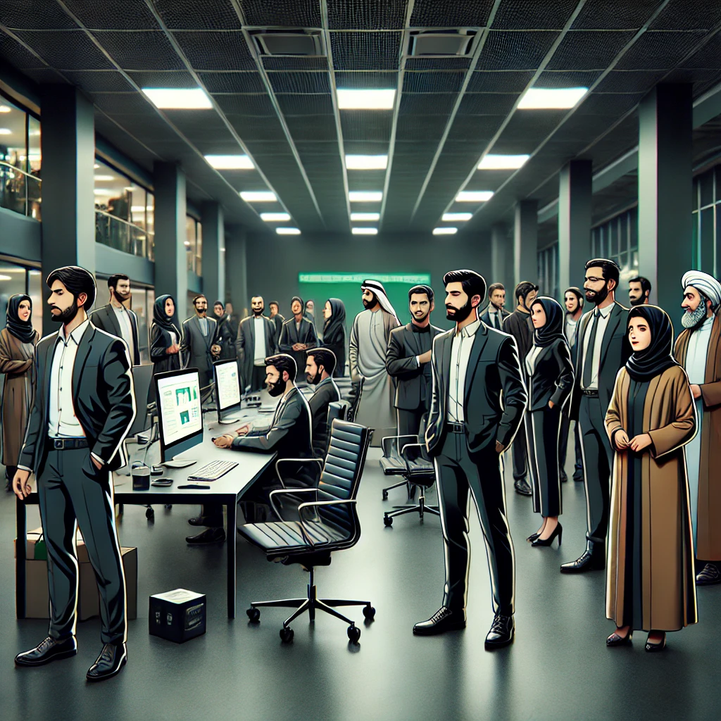 modern AI prompt engineering illustration, role assignment, constraints and style guide icons, dark theme, green accents, minimal, no text