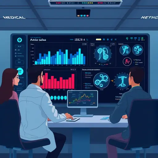 AI medical dashboard analyzing lab values and X-