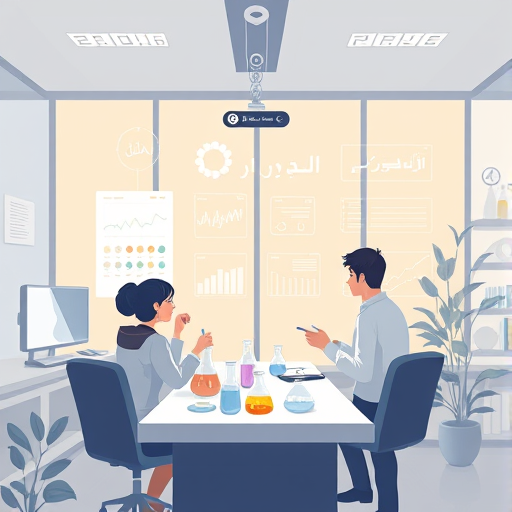 modern animated illustration of an AI-