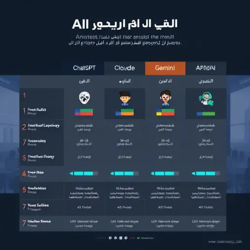 clean animated comparison chart of AI models (ChatGPT, Claude, Gemini)