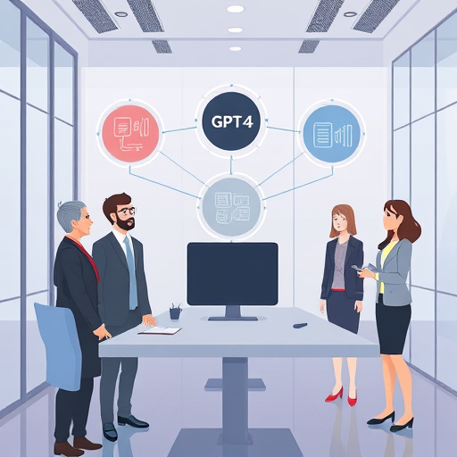 modern technology illustration of multiple AI language model icons (GPT-4, Claude, Gemini) interconnected, user easily selecting among them, animated style, educational, text-free