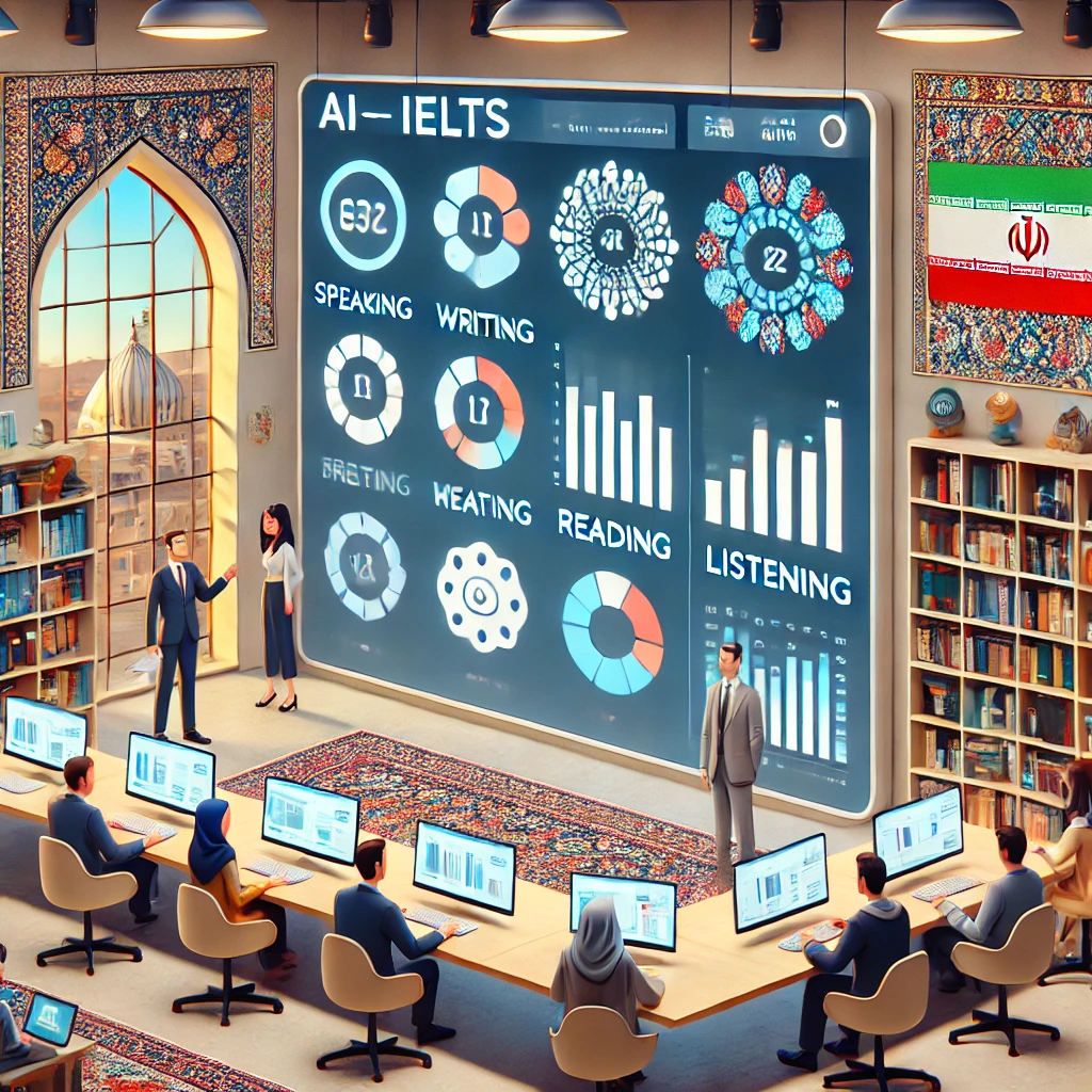 animated illustration of an AI-