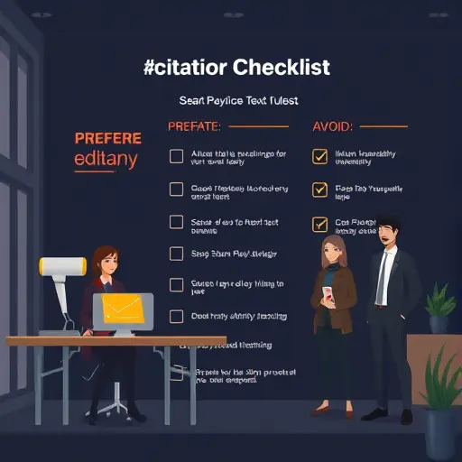 animated editing checklist UI for short story polishing, icons for rhythm, POV, cliché