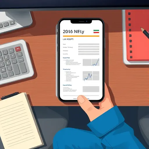 smartphone scanning a printed medical lab report on a desk, clean lighting, top-