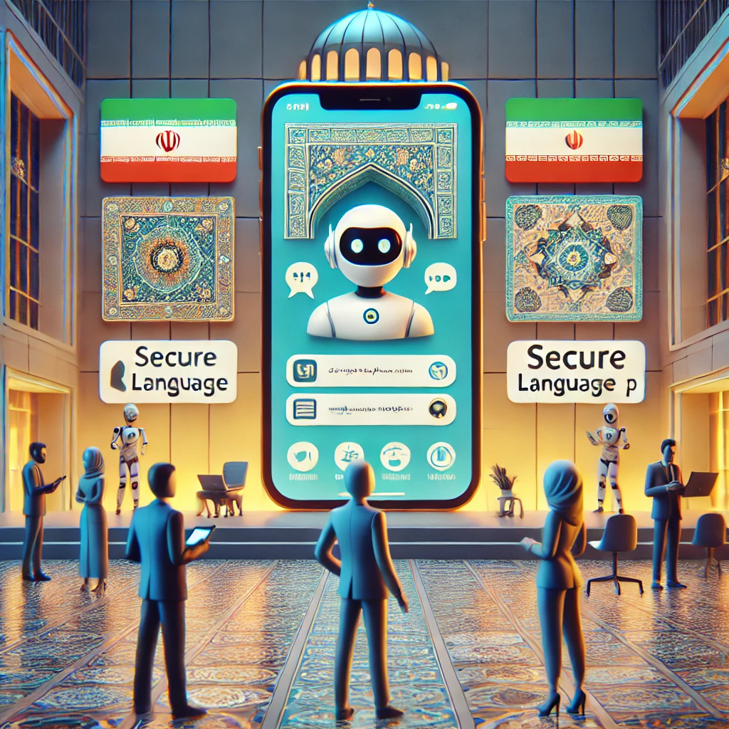 comparison illustration of Iranian AI platform vs.