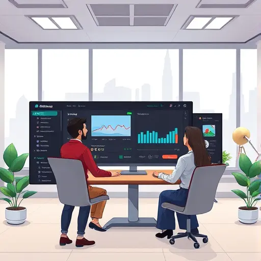 modern animated dashboard showing AI-