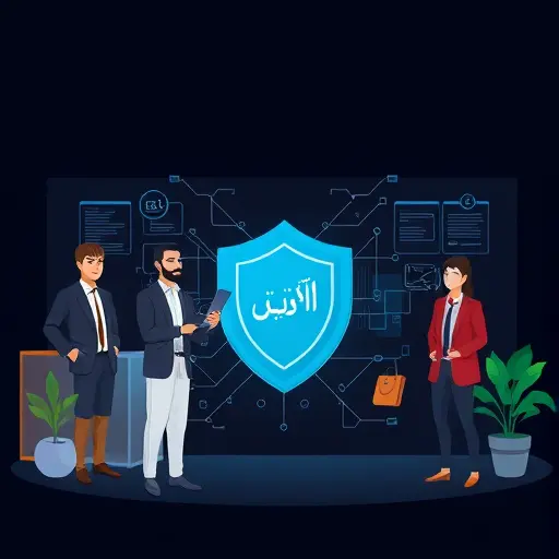 illustration of data privacy and security in AI-