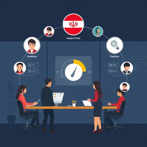 illustrated feedback loop for an interactive story: emoji reactions, mini-polls, and a gauge for reader understanding feeding into an AI dashboard, dark-