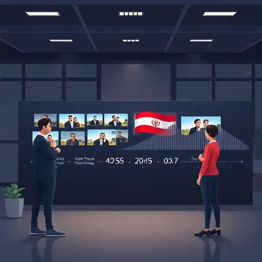 animated video timeline illustration showing photo clips turning into a dynamic video with transitions, captions, and a music waveform; modern dark UI;; no text
