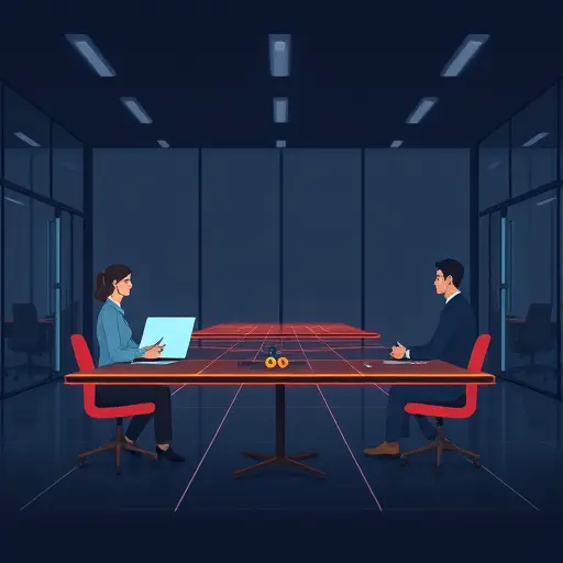 stylized SVM hyperplane illustration separating two classes with support vectors, minimalistic dark UI, neon accent lines, text-