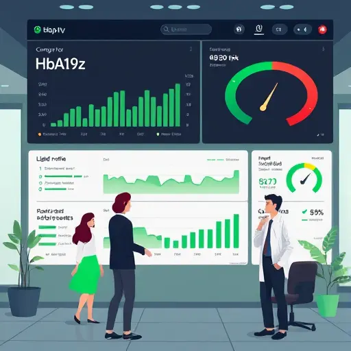 animated dashboard showing HbA1