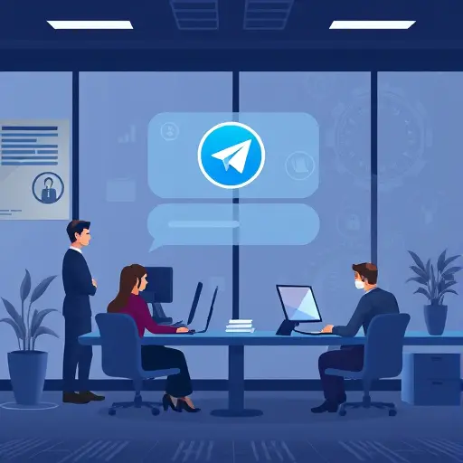 animated illustration of a secure Telegram chat with an AI image bot, shield and lock icons, dark UI matching #171717 with #94d3a2