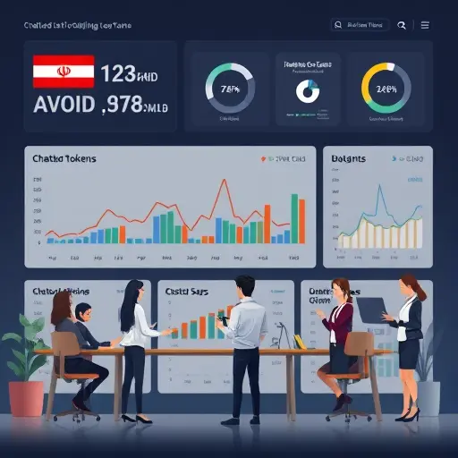 animated cost dashboard for chatbot tokens, charts of daily caps and per-