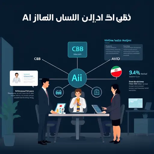 animated infographic of blood test analysis using AI, showing CBC, HbA1