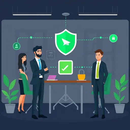 animated illustration of a secure Telegram bot:(#94d3a2)