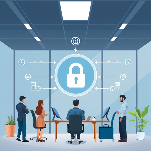 secure API key management illustration, showing locked key icon, server-