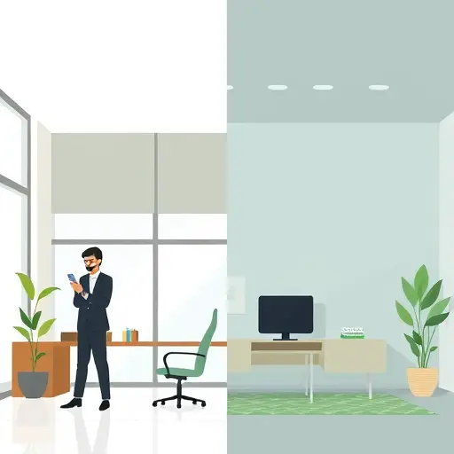 illustrated comparison of interior design styles: