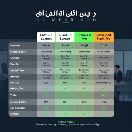 animated comparison chart of ChatGPT-4o, Claude 3.5 Sonnet, and Gemini 2.0 Flash/