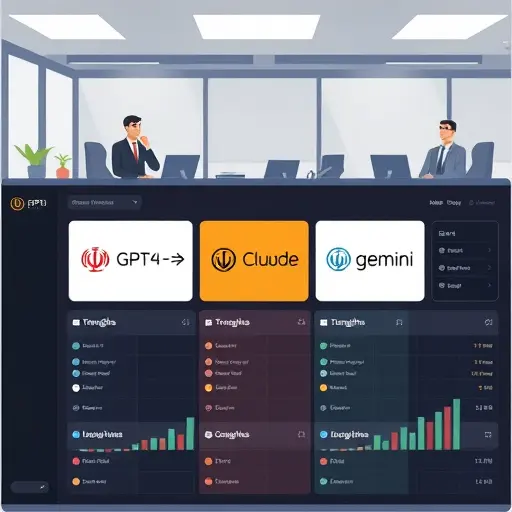 clean comparison illustration of GPT-4