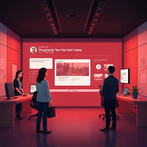 illustration of an AI text-to-video pipeline: script prompt leading to storyboard frames and a timeline, scene transitions and auto b-