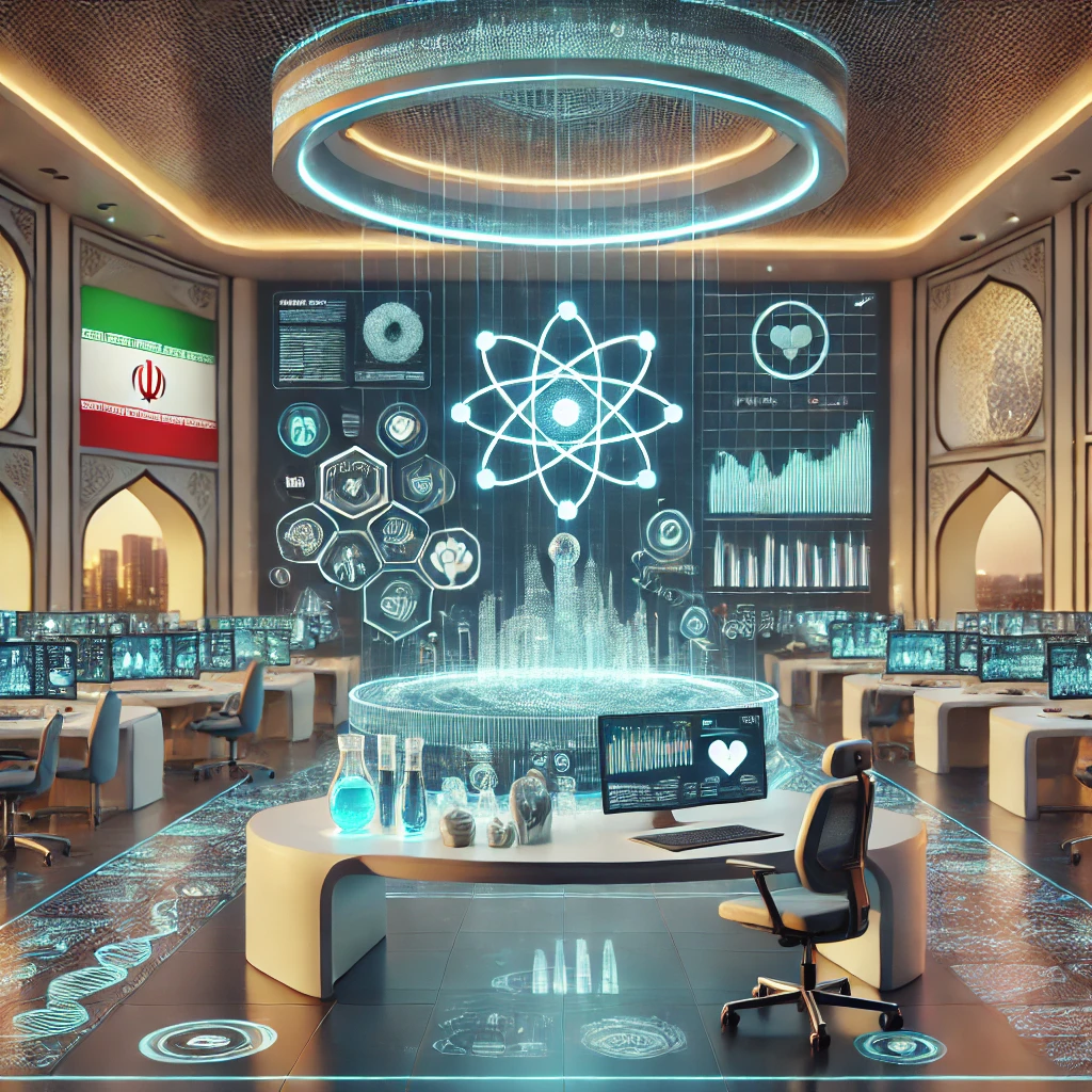 modern illustration of an AI analyzing medical test reports, incorporating animated charts, digital data streams, and healthcare elements in a tech-driven environment, no text