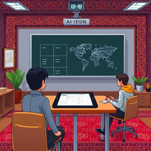 animated illustration of an AI-