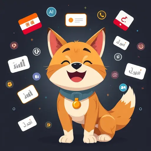 animated illustration of a happy pet (cat and dog)