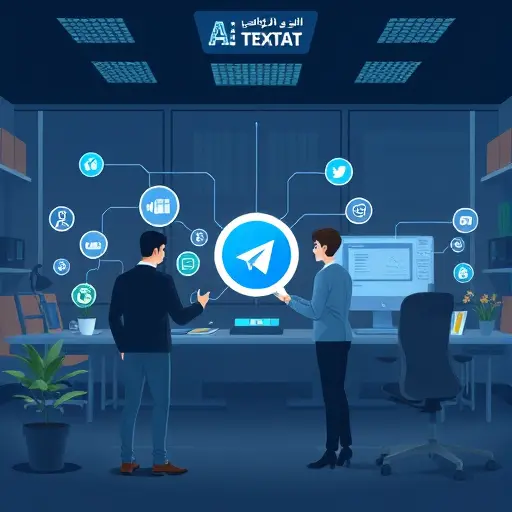 animated illustration of a Telegram chatbot connected to multiple AI models (ChatGPT, Claude, Gemini)
