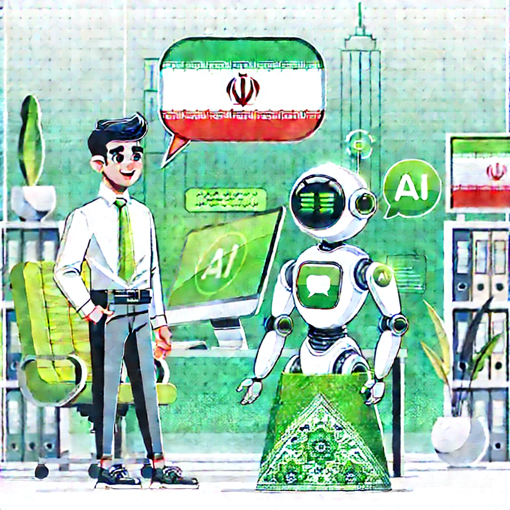 friendly animated illustration showing an Iranian-