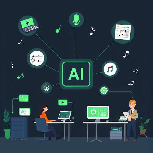 modern illustration showing various AI-